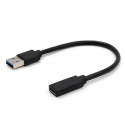 Cablexpert - USB adapter - USB Type A (M) to USB-C (F) - USB 3.1 - 10 cm - black