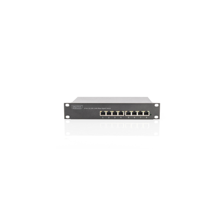DIGITUS Professional DN-80114 - Switch - unmanaged - 8 x 10 / 100 / 1000 - wall-mountable - 0