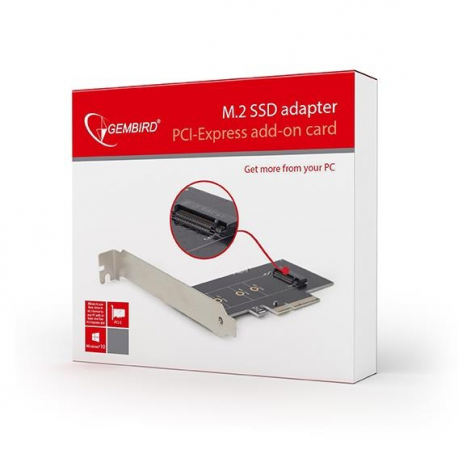 Gembird PEX-M2-01 - Interface adapter - M.2 Card - low profile - PCIe 3.0 x4 - 3