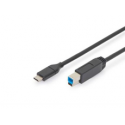 ASSMANN - USB cable - 24 pin USB-C (M) to USB Type B (M) - USB 3.0 - 3 A - 1.8 m - molded - black