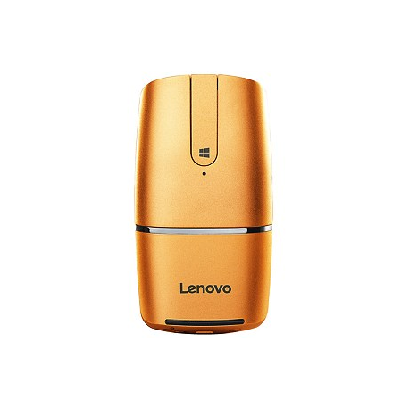 Lenovo Yoga Mouse - Mouse  /  remote control - optical - 4 buttons - wireless - 2.4 GHz, Bluetooth 4.0 - USB wireless receiver - orange - for ThinkCentre M90; ThinkEdge SE30; ThinkPad E14 Gen 3; L14 Gen 2; L15 Gen 2; V50t Gen 2-13 - 1