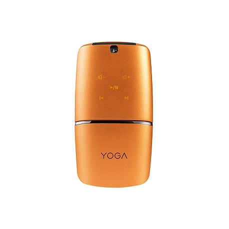 Lenovo Yoga Mouse - Mouse  /  remote control - optical - 4 buttons - wireless - 2.4 GHz, Bluetooth 4.0 - USB wireless receiver - orange - for ThinkCentre M90; ThinkEdge SE30; ThinkPad E14 Gen 3; L14 Gen 2; L15 Gen 2; V50t Gen 2-13 - 2