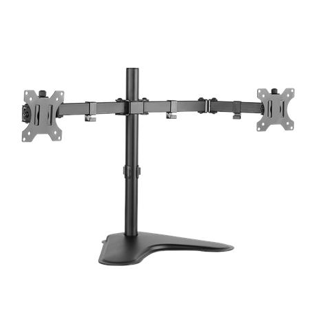 LogiLink Dual Monitor Desk Stand - Mounting kit - for 2 monitors (adjustable arm) - cold-rolled steel - screen size: 13"-32" - desk-mountable - 3