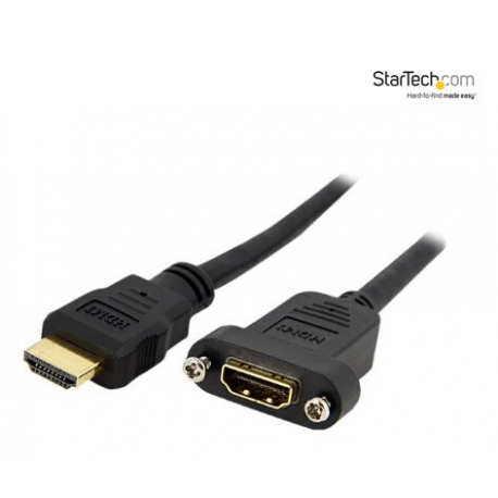3 FT HDMI PANEL MOUNT CABLE (StarTech.com 90cm Standard HDMI Kabel zur Panelmontage - Bu/St)