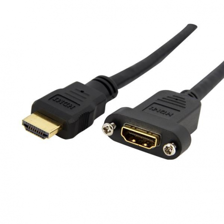 3 FT HDMI PANEL MOUNT CABLE (StarTech.com 90cm Standard HDMI Kabel zur Panelmontage - Bu/St)