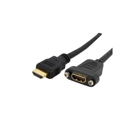 3 FT HDMI PANEL MOUNT CABLE (StarTech.com 90cm Standard HDMI Kabel zur Panelmontage - Bu/St)