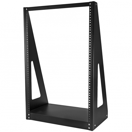 StarTech.com 16U Open Frame Network Rack - 19" 2 Post Free Standing Desktop Rack for Computer, AV, Media, IT Equipment for Server Room (2POSTRACK16) - Rack open frame - 2-post - 16U - 19" - 3