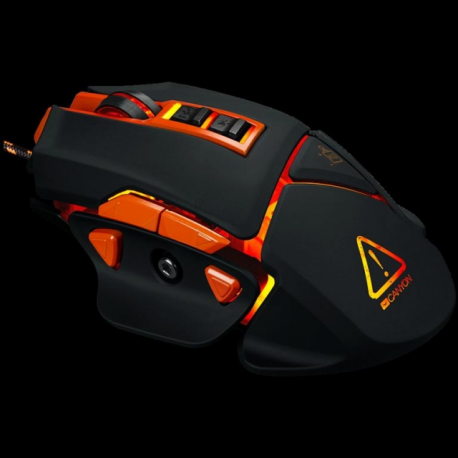 Canyon Hazard CND-SGM6N - Mouse - optical - 9 buttons - wired - USB - black - retail - 4