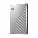 WD My Passport Ultra WDBC3C0020BSL - Hard drive - encrypted - 2 TB - external (portable) - USB 3.0 (USB-C connector) - 256-bit AES - silver