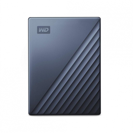 WD My Passport Ultra WDBC3C0020BBL - Hard drive - encrypted - 2 TB - external (portable) - USB 3.0 (USB-C connector) - 256-bit AES - blue - 0