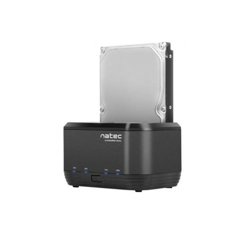 Natec Docking Station KANGAROO DUAL 2.5'/3.5' HDD USB 3.0 + AC adapter