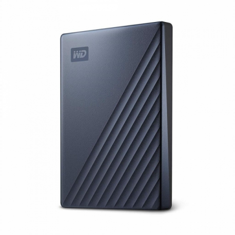 WD My Passport Ultra WDBC3C0020BBL - Hard drive - encrypted - 2 TB - external (portable) - USB 3.0 (USB-C connector) - 256-bit AES - blue - 4