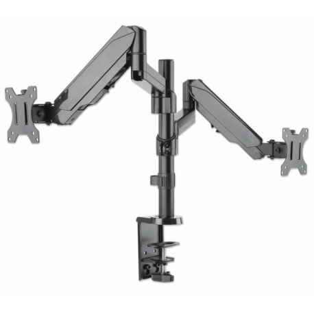 Manhattan Double desk LED/LCD monitor arm 17'-32' 2x8kg gas spring adjustable