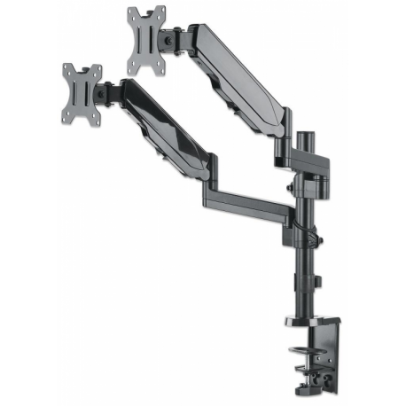 Manhattan Double desk LED/LCD monitor arm 17'-32' 2x8kg gas spring adjustable