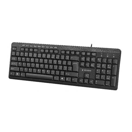 Gembird compact multimedia keyboard KB-UM-106, USB, RU layout, black