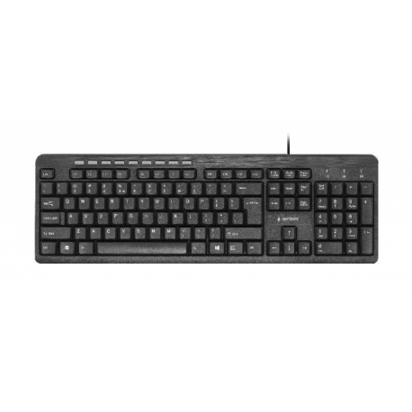 Gembird compact multimedia keyboard KB-UM-106, USB, RU layout, black