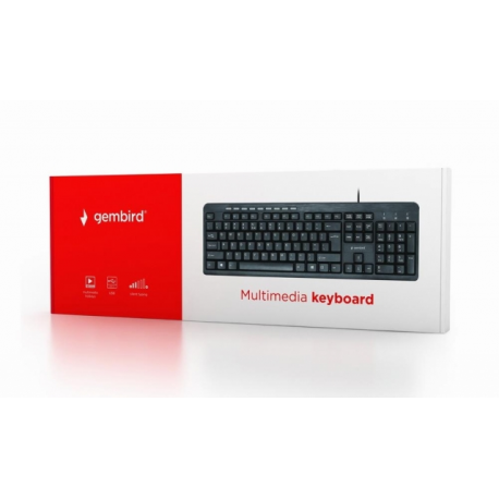 Gembird compact multimedia keyboard KB-UM-106, USB, RU layout, black