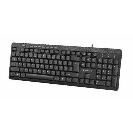 Gembird compact multimedia keyboard KB-UM-106, USB, RU layout, black