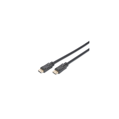 ASSMANN - DisplayPort cable - DisplayPort (P) to DisplayPort (P) - 20 m - latched, 4K support, active - black - 0