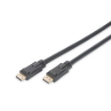 ASSMANN - DisplayPort cable - DisplayPort (P) to DisplayPort (P) - 20 m - latched, 4K support, active - black