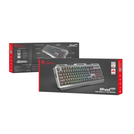 Keyboard GENESIS RHOD 420 Gaming RGB Backlight, USB, US layout