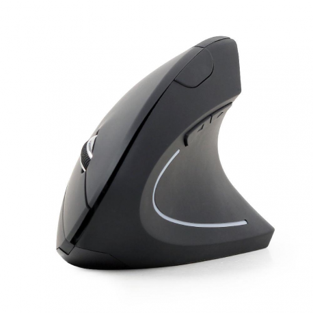 Gembird MUSW-ERGO-01 - Vertical mouse - ergonomic - right-handed - 6 buttons - wireless - 2.4 GHz - USB wireless receiver - black - 0