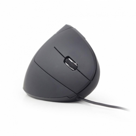 Gembird MUS-ERGO-01 - Vertical mouse - ergonomic - optical - 6 buttons - wired - USB - black - 3