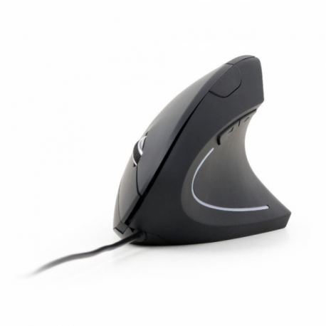 Gembird MUS-ERGO-01 - Vertical mouse - ergonomic - optical - 6 buttons - wired - USB - black - 6