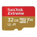 SanDisk Extreme - Flash memory card (microSDHC to SD adapter included) - 32 GB - A1  /  Video Class V30  /  UHS-I U3 - microSDHC UHS-I