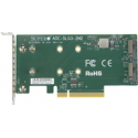 Supermicro AOC-SLG3-2M2 - Interface adapter - M.2 - Expansion Slot to 2 x M.2 - M.2 NVMe Card - low profile - PCIe 3.0 x8 - for A+ Server 1024, Server 2024; BigTwin SuperServer SYS-220, 620; UP SuperServer 510