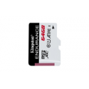 Kingston High Endurance - Flash memory card - 64 GB - A1  /  UHS-I U1  /  Class10 - microSDXC UHS-I