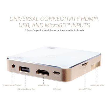 Kodak Portable Projector Luma 75 RODPJS75 640 x 360, 25 ANSI lumens, 1300:1, White/Gold,