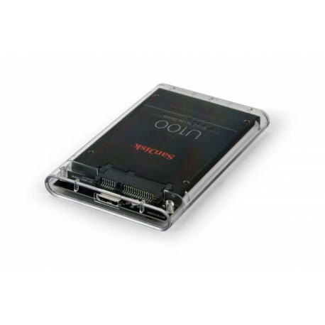 Cablexpert EE2-U3S9-6 - Storage enclosure - 2.5" - 1 Channel - SATA - USB 3.0 - transparent - 2