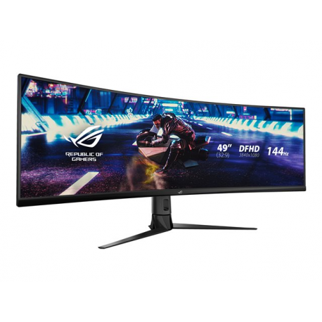 OPEN BOX /  USED /  ASUS ROG Strix XG49VQ - LED monitor - curved - 49" - 3840 x 1080 DFHD @ 144 Hz - VA - 450 cd / m² - 3000:1 - DisplayHDR 400 - 4 ms - 2xHDMI, DisplayPort - speakers - black - 3 years warranty - 3