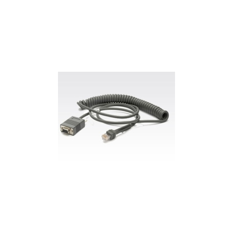 Zebra - Serial cable - DB-9 (F) - 2.7 m - coiled - for Symbol LS3478; Cyclone M2004; Digital Scanner DS 34XX, DS 66XX, DS3478, DS6707, DS6708 - 0