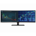 Lenovo ThinkVision P44w-10 - LED monitor - curved - 44" (43.4" viewable) - 3840 x 1200 @ 144 Hz - VA - 450 cd / m² - 3000:1 - DisplayHDR 400 - 4 ms - 2xHDMI, DisplayPort, 2xUSB-C - speakers - raven black