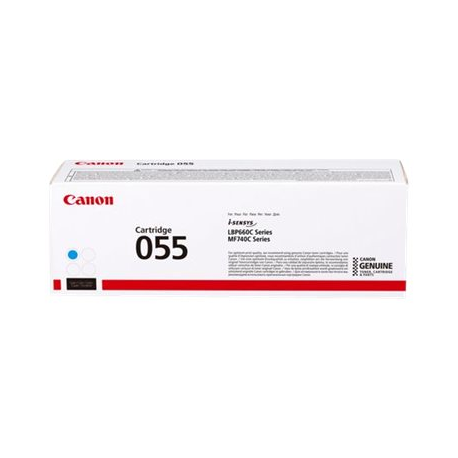Canon 055 - Cyan - original - toner cartridge - for imageCLASS LBP664, MF745; i-SENSYS LBP663, LBP664, MF742, MF744, MF746; Satera LBP662 - 0