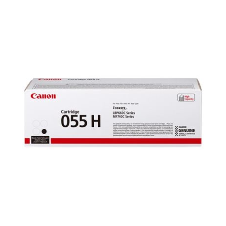 Canon 055 H - High capacity - black - original - toner cartridge - for imageCLASS LBP664, MF745; i-SENSYS LBP663, LBP664, MF742, MF744, MF746; Satera LBP662 - 0