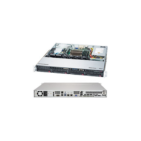 1U BARE 1XEON E3V6 C236 4X3.5H (LGA 1151, 4x 288-pin DDR4 DIMM, Intel C236, 4x SATA3, 3x RJ-45, 2x USB 3.0, 2x USB 2.0, VGA, 2x 