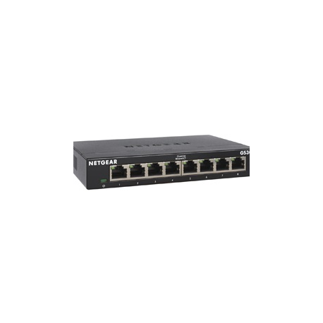 NETGEAR GS308v3 - Switch - unmanaged - 8 x 10 / 100 / 1000 - desktop, wall-mountable - 0