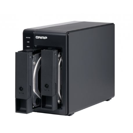 QNAP TR-002 - Hard drive array - 2 bays (SATA-600) - USB 3.1 Gen 2 (external) - 0