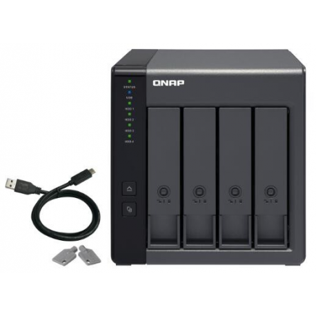 QNAP TR-004 - Hard drive array - 0 TB - 4 bays (SATA-300) - USB 3.2 Gen 1 (external) - 4
