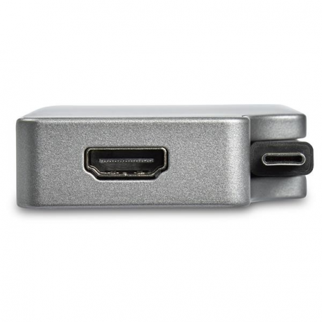 StarTech.com USB C Multiport Video Adapter, 4K 60Hz UHD Portable 5-in-1 USB Type C to HDMI 2.0, Mini DisplayPort, VGA or DVI (1080p), 95W PD Passthrough, Cable Management, Aluminum Adapter - 5-in-1 USB-C Converter (CDPVDHMDPDP) - External video adapter - USB-C - DVI, HDMI, Mini DisplayPort, VGA - space grey - 2