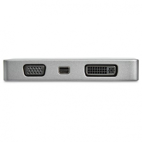 StarTech.com USB C Multiport Video Adapter, 4K 60Hz UHD Portable 5-in-1 USB Type C to HDMI 2.0, Mini DisplayPort, VGA or DVI (1080p), 95W PD Passthrough, Cable Management, Aluminum Adapter - 5-in-1 USB-C Converter (CDPVDHMDPDP) - External video adapter - USB-C - DVI, HDMI, Mini DisplayPort, VGA - space grey - 3