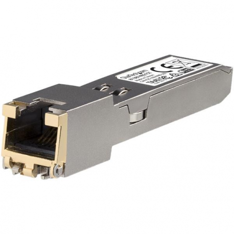 StarTech.com HPE 813874-B21 Compatible SFP+ Module, 10GBASE-T, SFP to RJ45 Cat6 / Cat5e, 10GE Gigabit Ethernet SFP+, RJ-45 (Copper) 30m, HPE BladeSystem, c-Class, Mini GBIC SFP+ Transceiver - Lifetime Warranty (813874B21ST) - SFP+ transceiver module (equivalent to: HP 813874-B21) - 10 GigE - 10GBase-T - RJ-45 - up to 30 m - 2