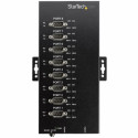 StarTech.com 8 Port Serial Hub USB to RS232 / RS485 / RS422 Adapter, Industrial USB 2.0 to DB9 Serial Converter Hub, IP30 Rated, Din Rail Mountable Metal Serial Hub, 15kV ESD Protection - 6ft Locking Cable Incl (ICUSB234858I) - Serial adapter - USB 2.0 - RS-232 / 422 / 485 x 8 - black - TAA Compliant