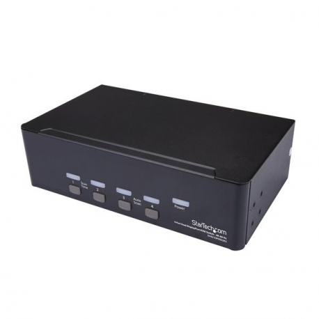StarTech.com DisplayPort KVM - 4 port - 4K 60Hz - Dual Monitor KVM - DisplayPort Switch - KVM DisplayPort - Desktop KVM Switch (SV431DPDDUA2) - KVM  /  audio  /  USB switch - 4 x KVM  /  audio  /  USB - 1 local user - desktop, rack-mountable - 3