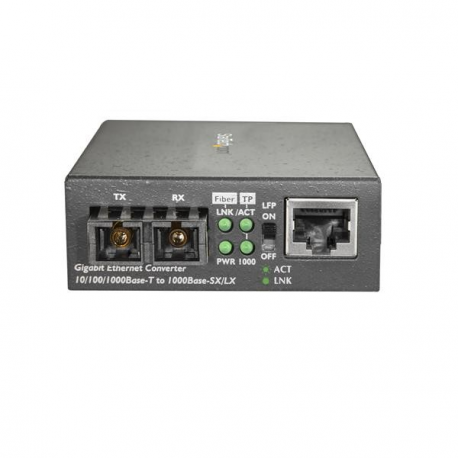 StarTech.com Multimode SC Fiber Media Converter for 10 / 100 / 1000 Network, 550m Range, Gigabit Ethernet, 850nm, Full Duplex Gigabit Ethernet Media Converter, Fiber Optic Media Converter - Ethernet Over Fiber (MCMGBSCMM055) - Fibre media converter - GigE - over fibre optic - 1000Base-SX, 100Base-TX, 1000Base-T - RJ-45  /  SC multi-mode - up to 550 km - 850 nm - 1