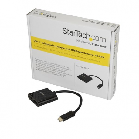 USB-C TO DP WITH USB PD (StarTech.com USB C DisplayPort Adapter mit USB Stromversorgung (USB PD) - 4K 60Hz - USB-C zu DisplayPor