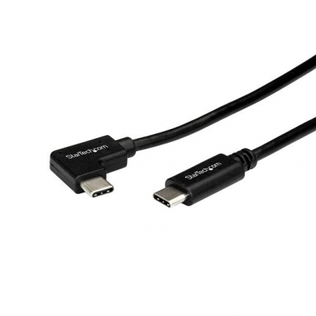 StarTech.com Right Angle USB-C Cable - 1m / 3 ft - Reversible - M / M - USB Type C Cable - USB-C Charge Cable - USB C to USB C Cable (USB2CC1MR) - USB cable - USB-C (M) straight to USB-C (M) right-angled - USB 2.0 - 1 m - black - for P / N: DKT30CHD - 3